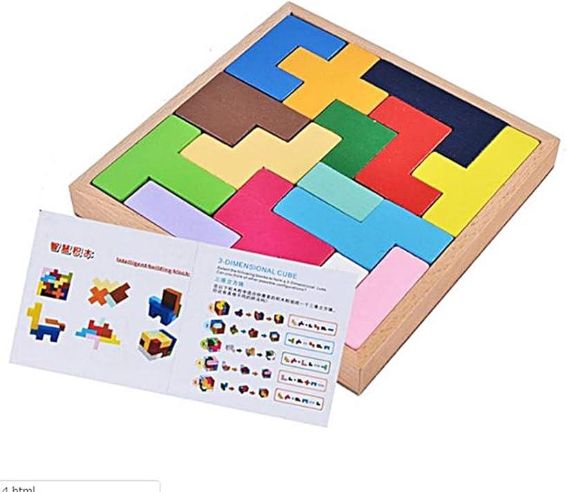 楽天市場 スライドパズル 木製 ウッド 立体 3d テトリス ブロック 積み木 キューブ 知育玩具 カラフル 認知症 脳トレ マルチカラー Ohstore