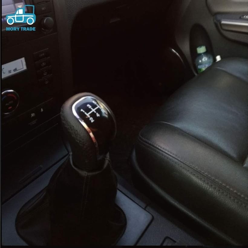 楽天市場 Morytrade シフトノブ 5速 Mt レザー 汎用 ギア シフトチェンジ アタッチメント付き 黒 赤ステッチ Ohstore