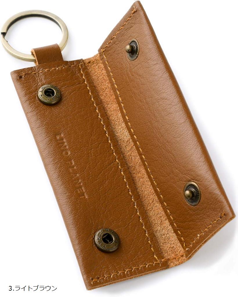 小銭入れ キーホルダー 革 メンズ 本革 レザー コインケース コンパクト 小さい財布 ミニマリスト( 3.ライトブラウン)