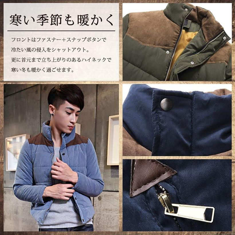 楽天市場 メリュエル カジュアルダウンジャケット アウター 防寒 韓国ファッション メンズ M ネイビー M Ohstore