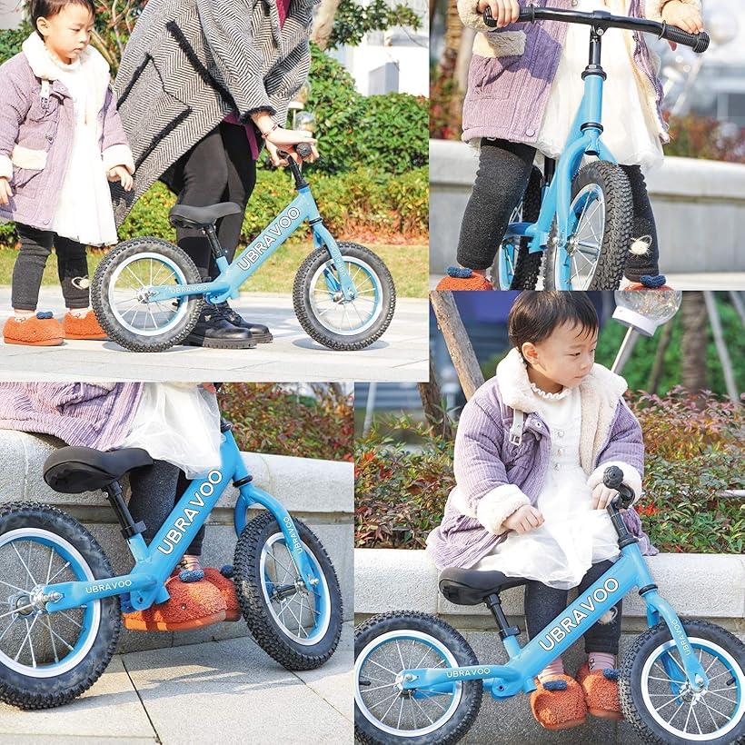 キッズバイク 子供 幼児用 ペダルなし自転車 ゴムタイヤ ハンドル サドル高さ調整可 1歳半 5歳 軽量 組み立て簡単 レッド Liceochiloe Cl