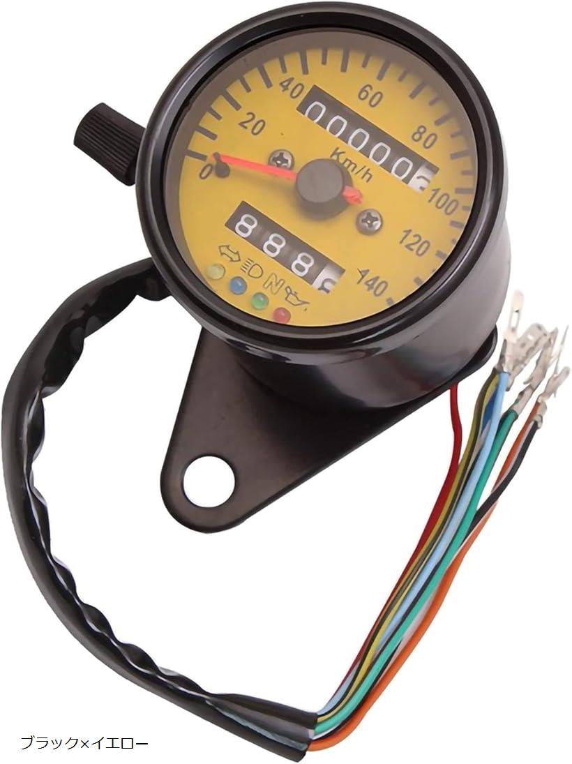 楽天市場】機械式 LED ミニ スピードメーター 140km バイク 12V