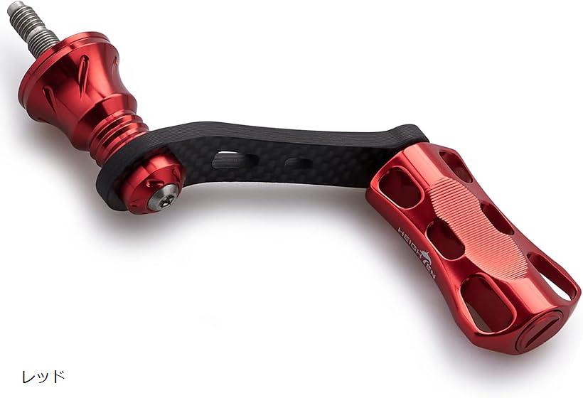 42mm リール ハンドル 22mm ノブ 搭載 シマノ ダイワ スピニングリール 通用ライトゲーム 渓流釣りWave Series レッド 619 (レッド)