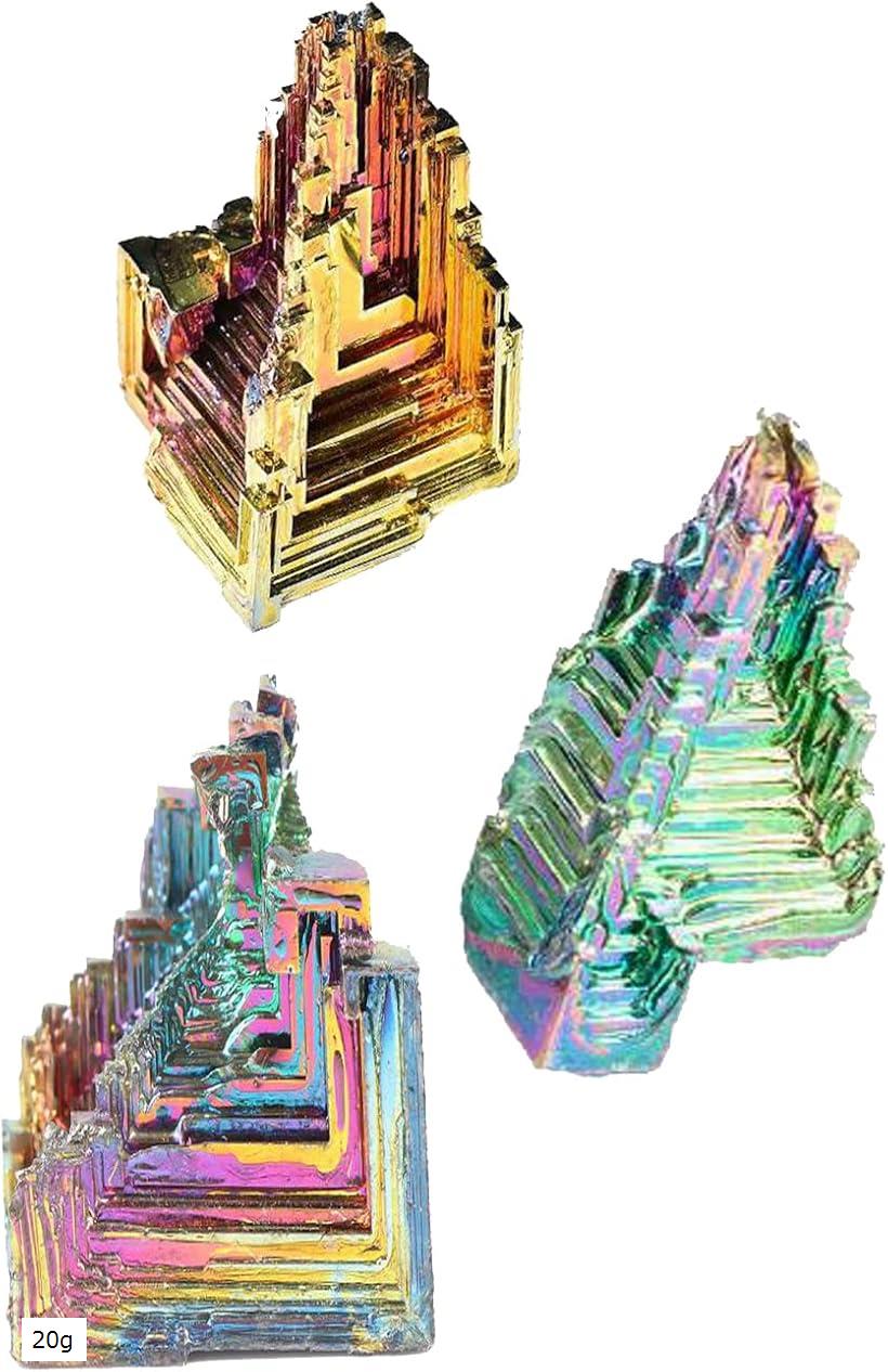 楽天市場】ビスマス結晶 3個セット 研究用標本 金属鉱物(80-100g
