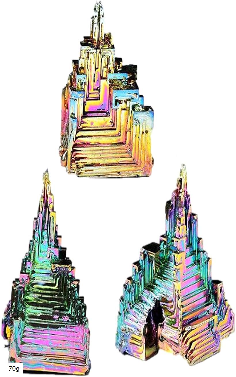 楽天市場】ビスマス 人工結晶 鉱石 3個セット 金属鉱物 標本研究 70g