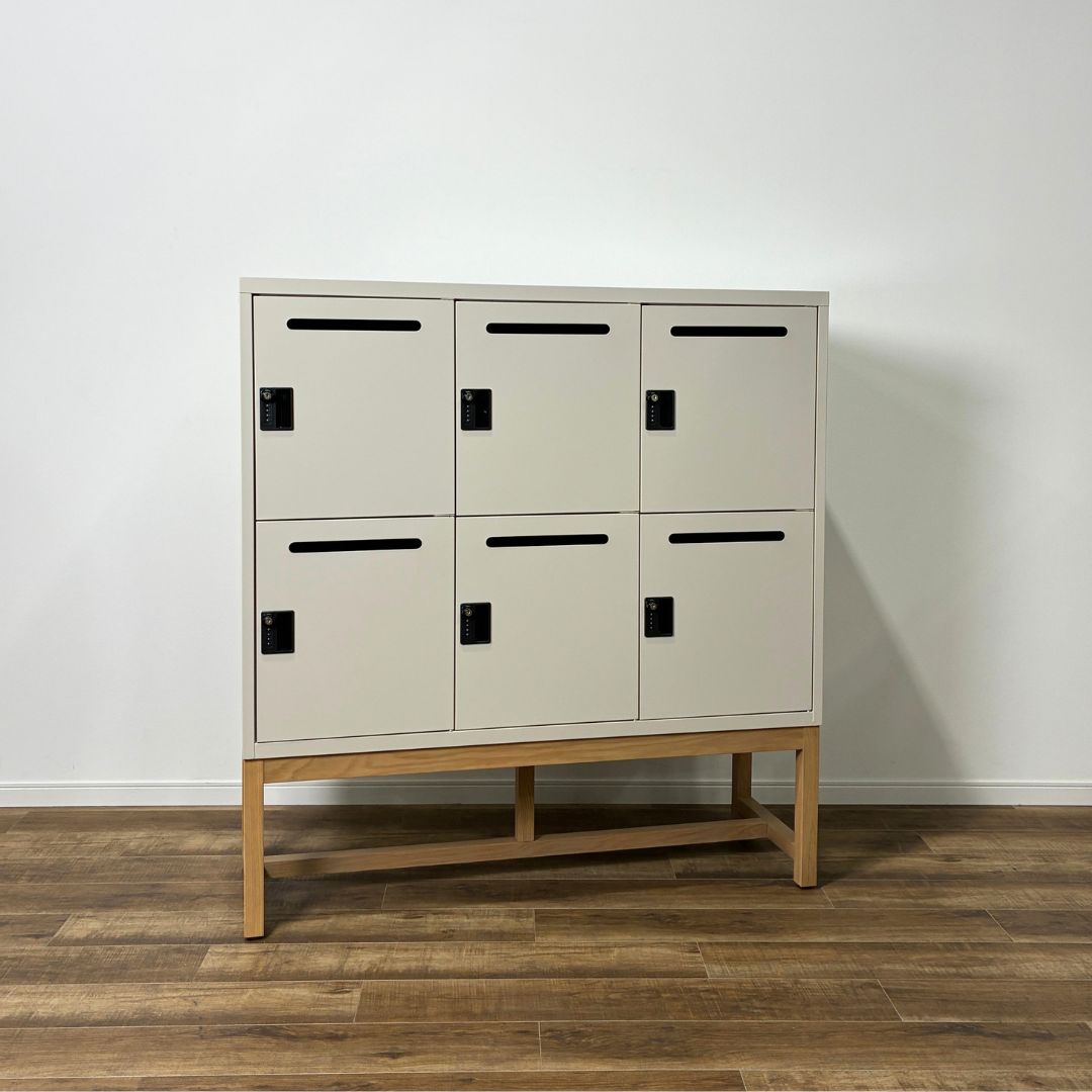 Work Plus FLEX-WIZ STORAGE DOOR グレージュ ワークプラス フレックスウィズ ストレージ ドア キャビネット ストレージ ロッカー ダイヤルロック 収納家具【中古】【YDランク】|オフィスハードウェアエーワン