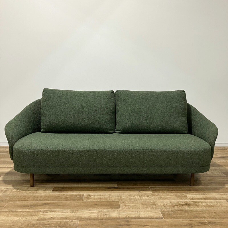 【中古美品】NORR11 New Wave 2.5-seater Green(幅2240mm 奥行き900mm 高さ840mm 北欧 モダン シンプル 2人掛けソファ 3人掛けソファ 椅子 ソファ ダイニングテーブル)【中古】【YF100ランク】