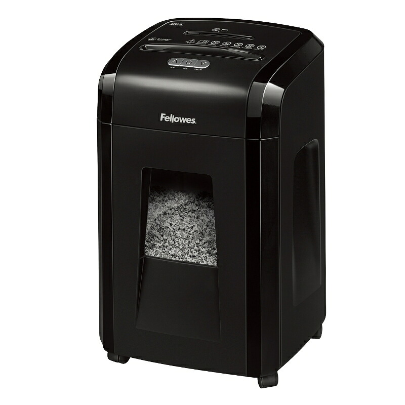 正規販売店 フェローズ Fellowes シュレッダー マイクロクロスカット 家庭用 業務用 オフィス 細断 コンパクト ホチキス カード ICチップ付カード CD DVD 細断可能 連続30分 デスクサイドシュレッダー 48MC FE-4627001 新品 BOI｜オフィスハードウェアエーワン