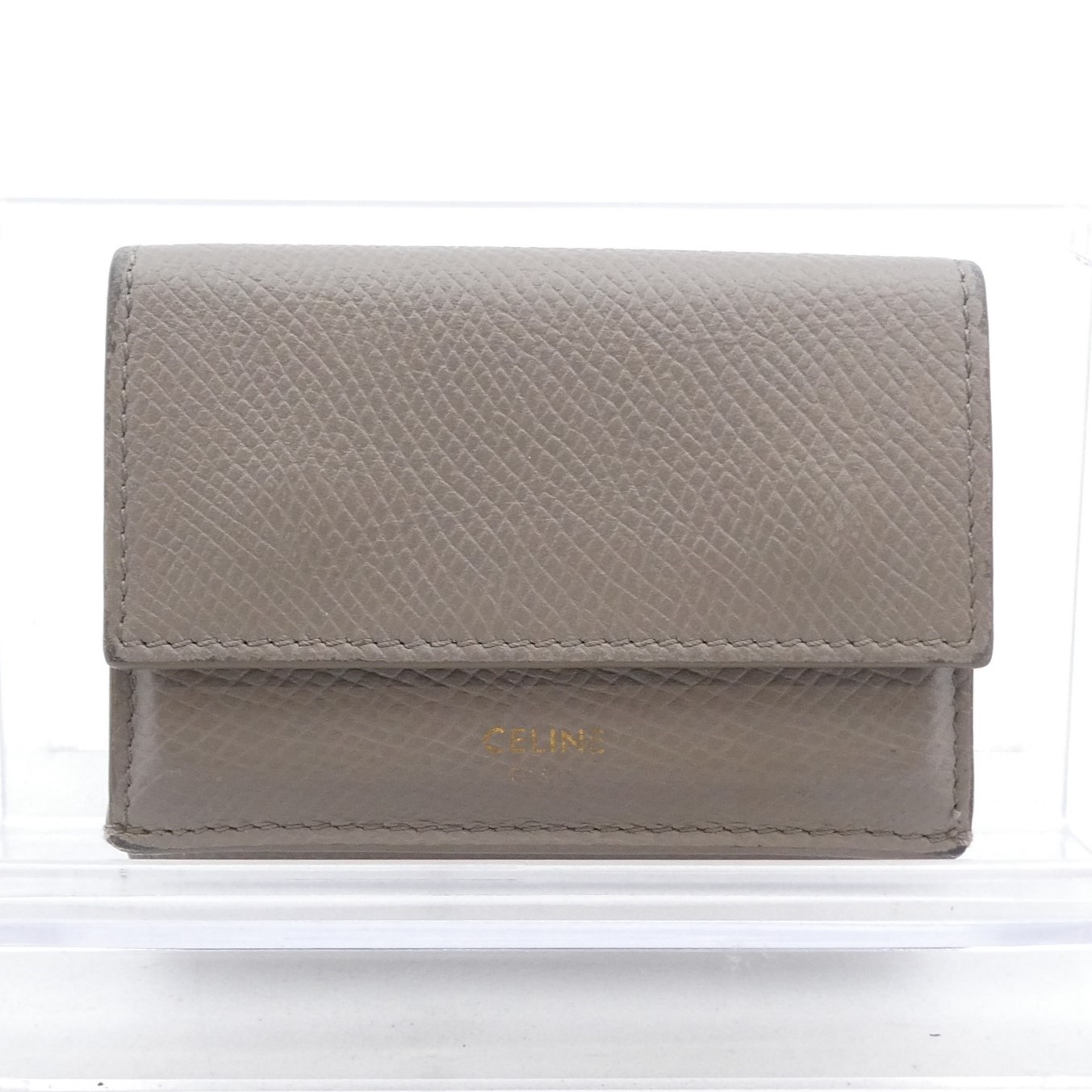 【中古】CELINE セリーヌ ロゴ レザー 三つ折り 財布｜Oialc Brand Shop店