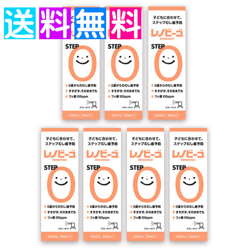 レノビーゴ step0 足つき0 小わっぱ こども フッ素 むし歯止めること 歯周炎 歯ぐき炎 小わっぱ 歯磨粉 吹きつける ハミガキ フッ素 はみがき 7個書き割り