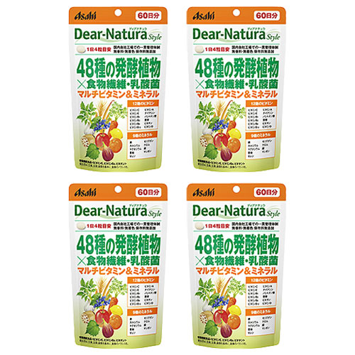 ディアナチュラ 48種の発酵植物×食物繊維 乳酸菌 60日 240粒 ディアナチュラ 4個