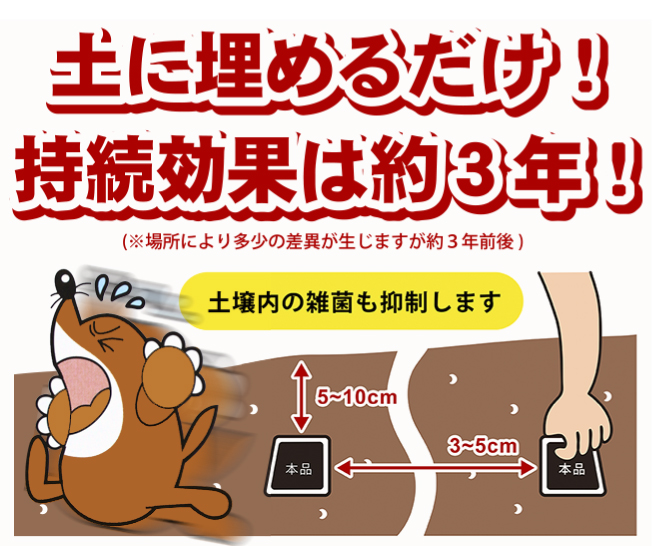 楽天市場 メール便送料無料 もぐら 撃退 モグラ退治 もぐらパニック もぐら忌避剤 10個入り ソルボ インソール専門店 Oikos