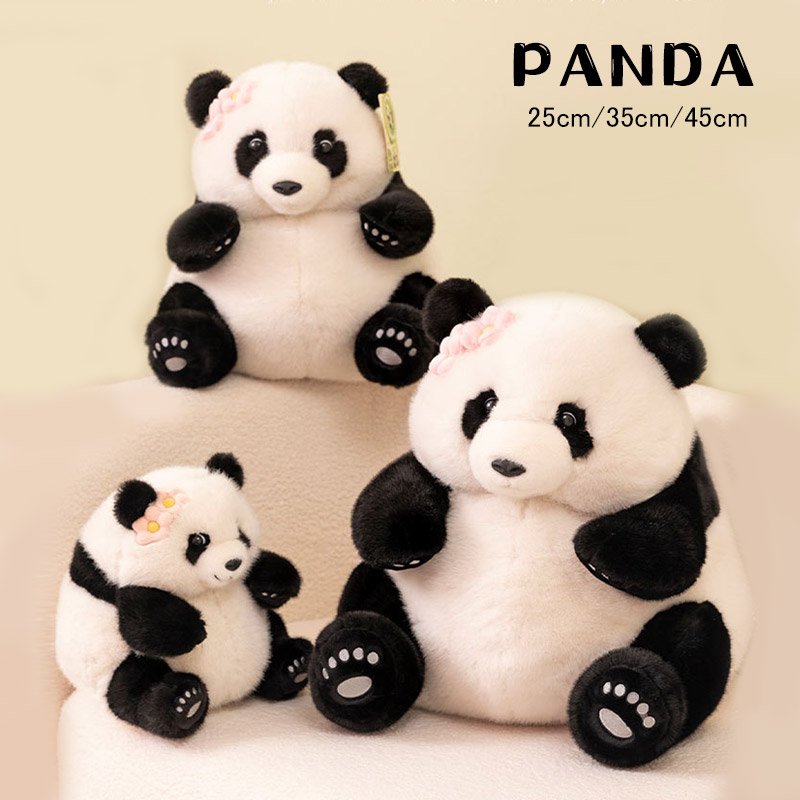 楽天市場】ぬいぐるみ 親子パンダ双子 ジャイアントパンダ〈動物