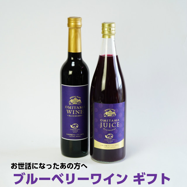 ブルーベリーワイン ギフト 送料無料 ブルーベリーワイン500ml×1本 やわらぎ果実 720ml×1本セット ブルーベリー ワイン ジュース 父の日