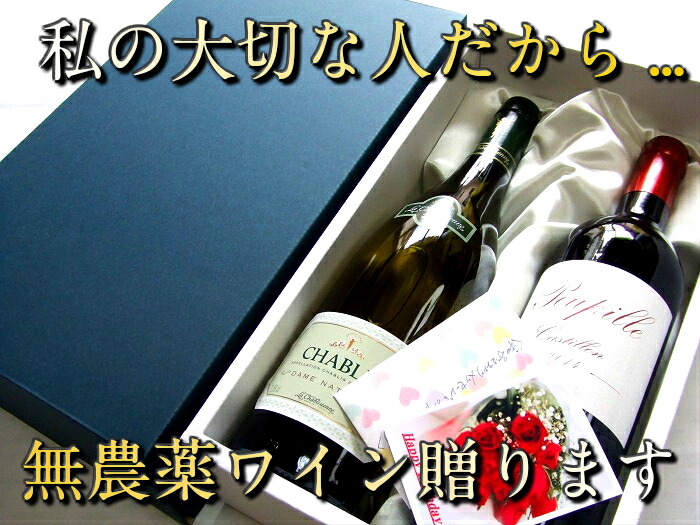 オーガニックワイン お祝 自然派ワイン ビオワイン 赤白 メッセージ オーガニック お中元 ワイン ギフト プレゼント 送料無料 ワインセット セット 赤ワイン 赤白 メッセージ 誕生日 白ワイン お礼 お祝 ビオ シャブリ 最高級赤白ワイン ギフト２本詰め のし フリー