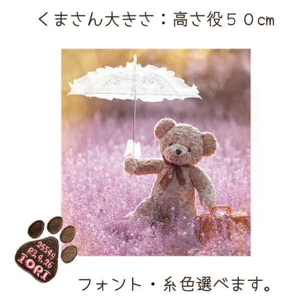 テディーベア お 出生 体重 さん 足裏 ベア ワッペン 贈り物 名前 入り くま 良い 高級 出産 祝い 足跡 プレゼント 可愛い など 刺繍 品質 誕生 日