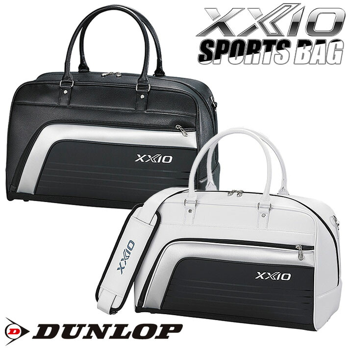 ダンロップ ゼクシオ スポーツバッグ メンズ GGB-X163 DUNLOP XXIO SPORTS BAG MEN'S L50×H30×W24cm 約1.1kg ホワイト ブラック ボストンバッグ ゴルフバッグ [2025年モデル]