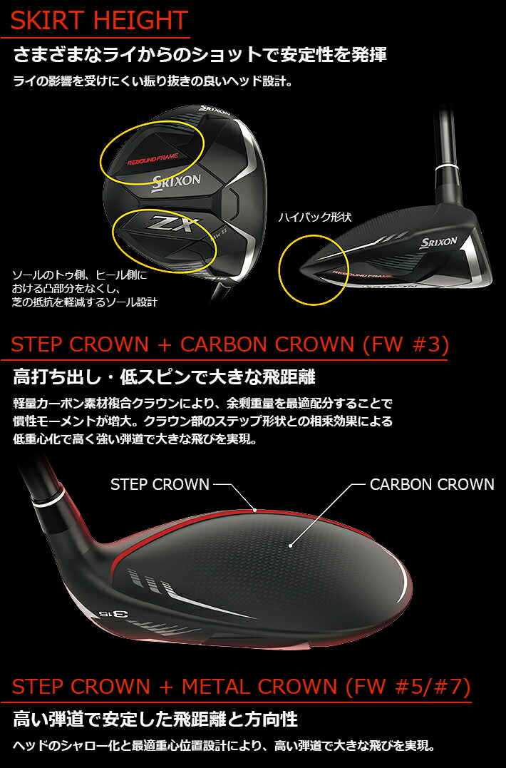 爆売りセール開催中 DUNLOP GOLF SRIXON ZX MkII FAIRWAYWOOD #3 #5 #7