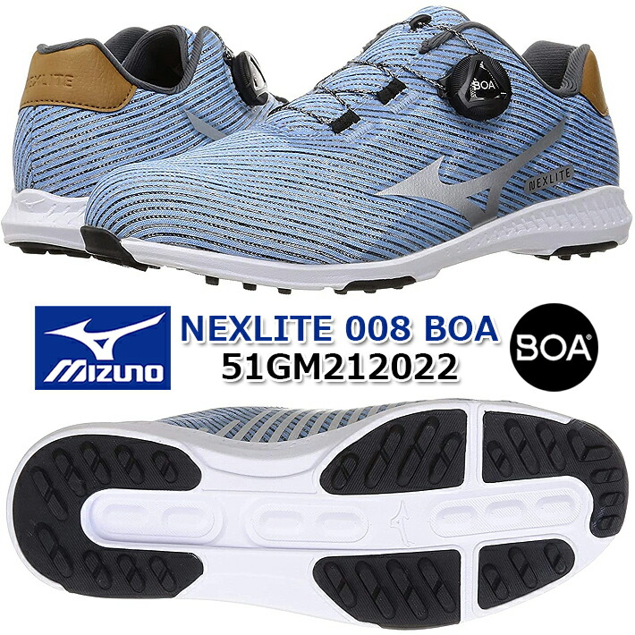 21老いらくスプリング夏模型 ミズノ ネクスとぼし 008 ボア スパイクレス メンズ ゴルフシューズ Nexlite 008 Boa Golf Shoes 51gm21 22 22 ライト青色 24 5 27 0 28 0 29 0cm Eee Mizuno 日本定まり種縫い 送料無料 スタンドポイントた目にも軽さ思を捜し回る方向へ