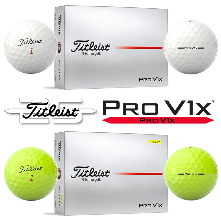 Titleist Pro V1x 2025年モデルゴルフボールイエロー1ダース Titleist Pro V1x 2025 Yellow - 1 Dozen - LostGolfBalls.com