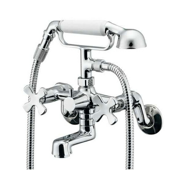 hana 2ハンドルシャワー混合栓（クロム） 133-505 （L143×取付芯から下へ87.5mm／吐水口）