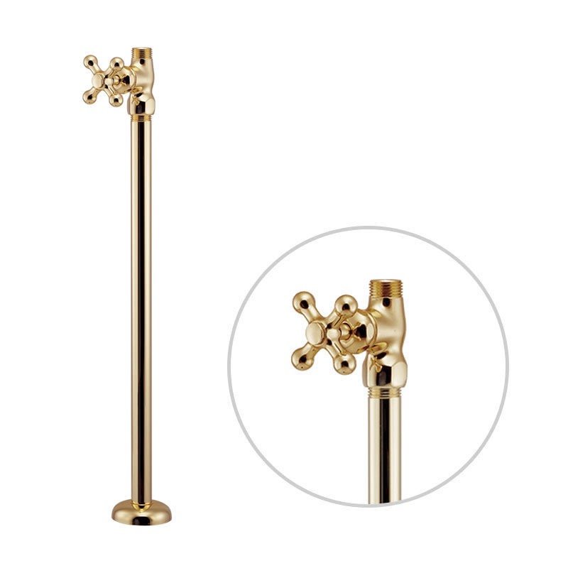 楽天市場】クロスハンドルストレート止水栓（ゴールド／アンティーク調