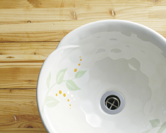 手洗器【美濃焼手洗鉢】あさつゆ（Large,φ380）｜和モダンの洗面ボウル