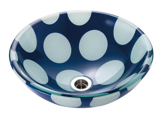 【AQUA】ポルカ（Mサイズ）｜ガラスの手洗器。ガラス製の洗面ボウル