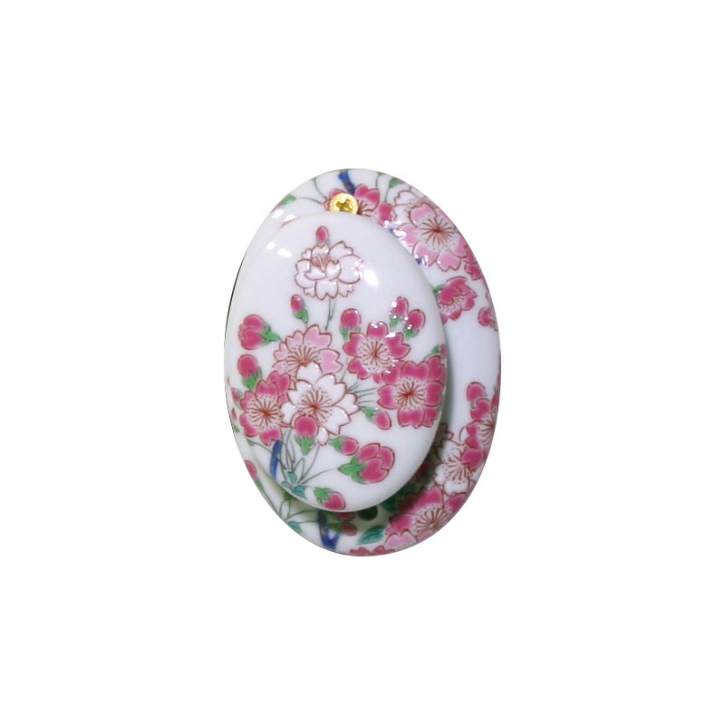 有田焼 伊万里焼 陶磁器 染錦金彩桜絵 フック ART2-GD009 壁面設置用物掛け 洗面所 手洗い トイレ リビング 小物 あでやかな染錦 美しく華やかな桜絵