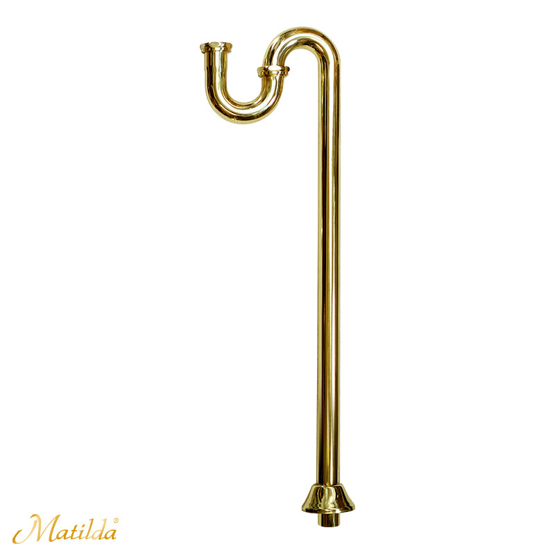 【Matilda】マチルダ Sトラップ 32mm （ブラス／変色・腐食防止コーティング仕上げ） ゴールド 金色 床 排水トラップ管 洗面ボール｜おしゃれ住設空間LABO