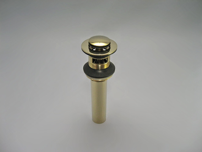 【JODEN】プッシュ式排水金具32(横穴付き/PVDブラス)|洗面所用の洗面ボールや洗面ボウルに使用する排水金具