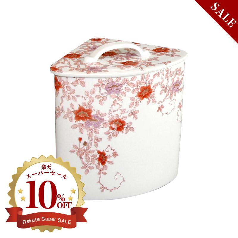 【有田焼】伊万里焼 錦鉄線花絵 折りかがみボックス席 ART4-GD012 室内用便器 紙くずかご 室内装飾 小物