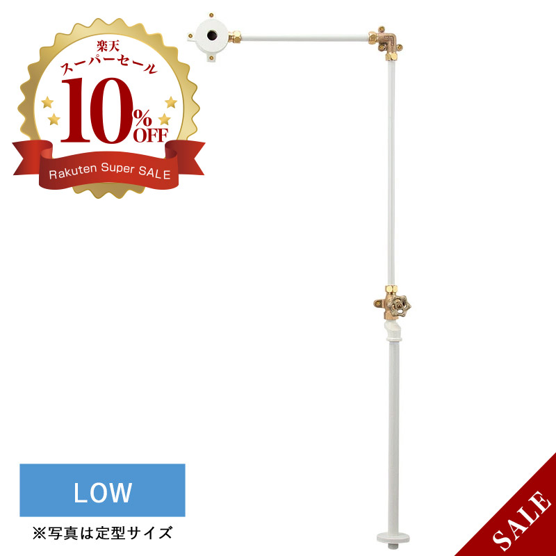 【Essence】横水栓用外付水社会的単位（金管楽器×アンティーク白いこと）Low（350×900）EP18019