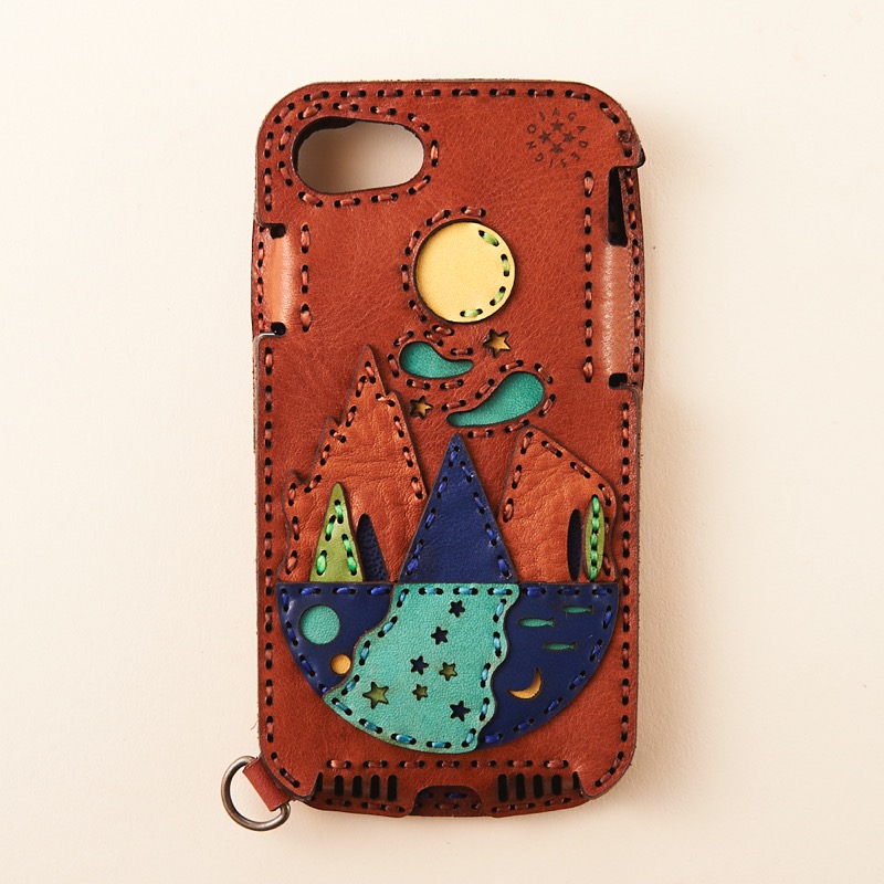 「OJAGA DESIGN」 オジャガデザイン　VOLANS (iPhoneSE2/8/7/6s/6)　☆担当者おすすめ210(ブラウン×インディゴ)カラー☆