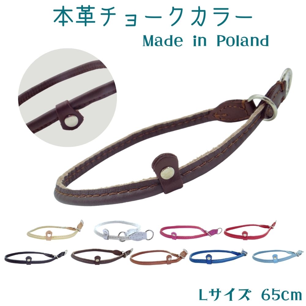 リード＋チョーク（革製15mm）【レザーT＋R６６】 リード＋チョーク（ヌメ革製 赤色15mm）レザー T+R−５６ 首輪
