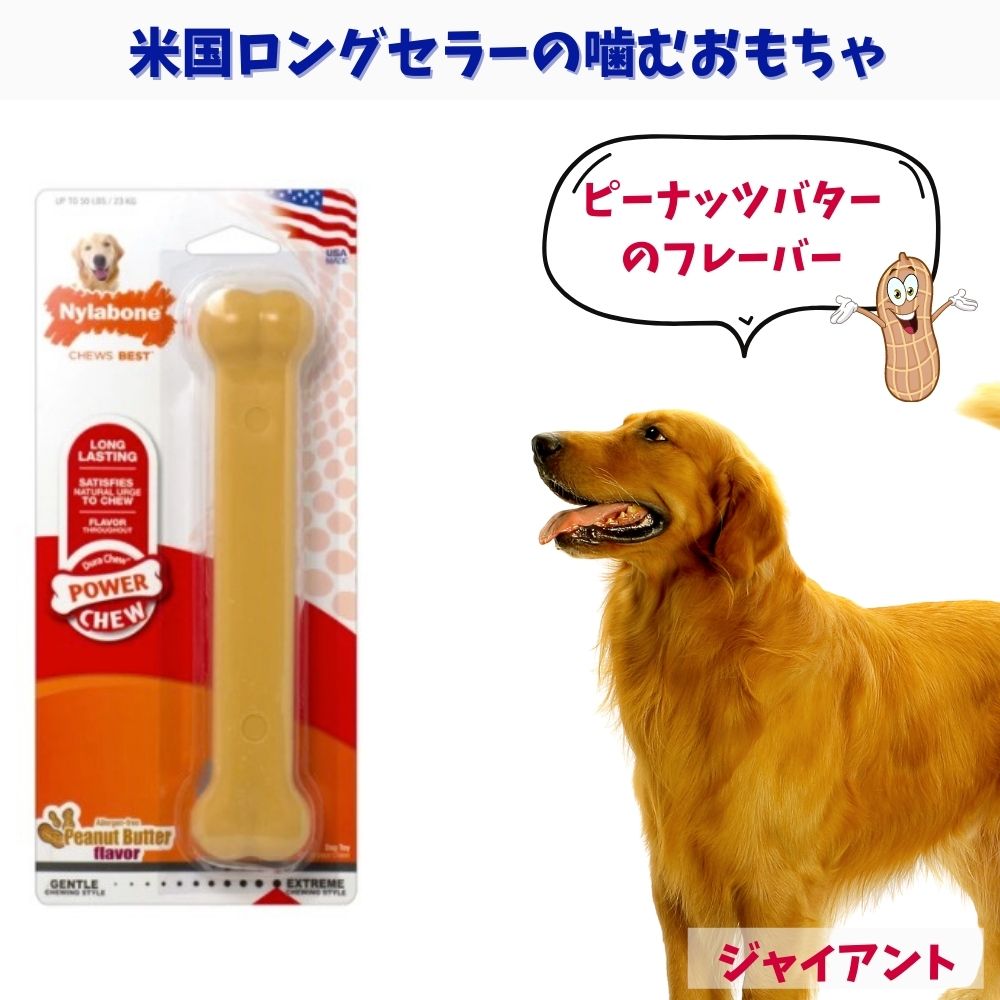 高級 ナイラボーン2点300円オフ 3点800円オフ Nylabone ナイラボーン 犬用 噛むおもちゃ 骨型 パワーチュー エクストリーム  ピーナッツバター 不安 ストレス 解消 チキンフレーバー ジャイアント NPB104P qdtek.vn