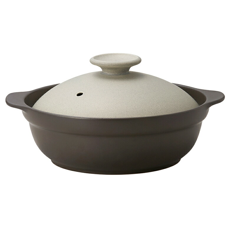 Karl カール　IH軽量土鍋9号（身+フタ）グレー