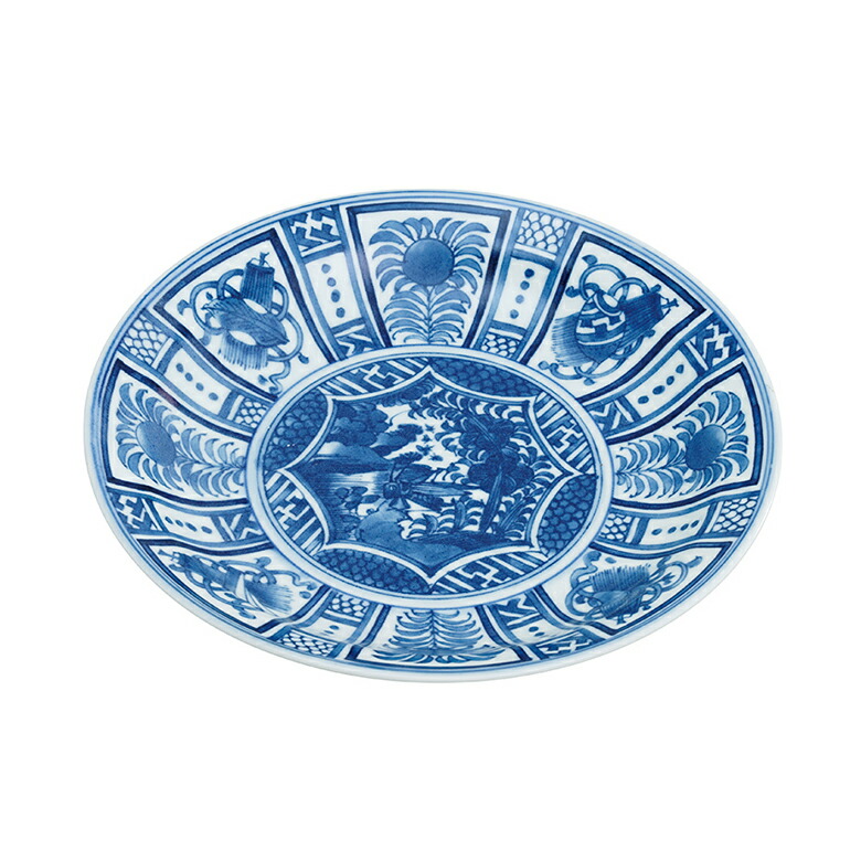 楽天市場】染付地紋壽字 7寸古伊万里皿 : TABLE ＆ STYLE