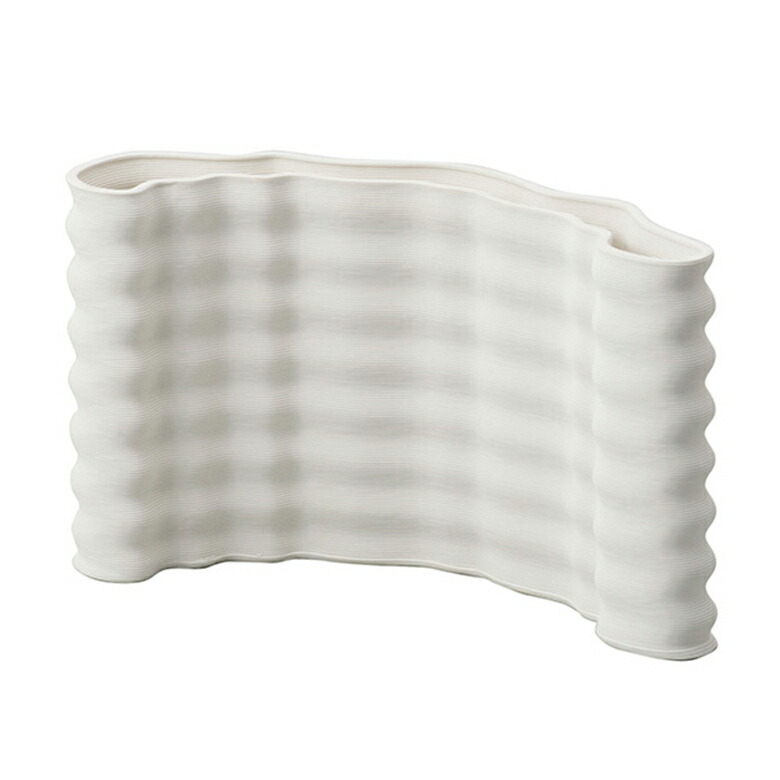 Parete 15.5H MATT WHITE ＜フラワーベース / ホワイト / 花器 / 横長＞