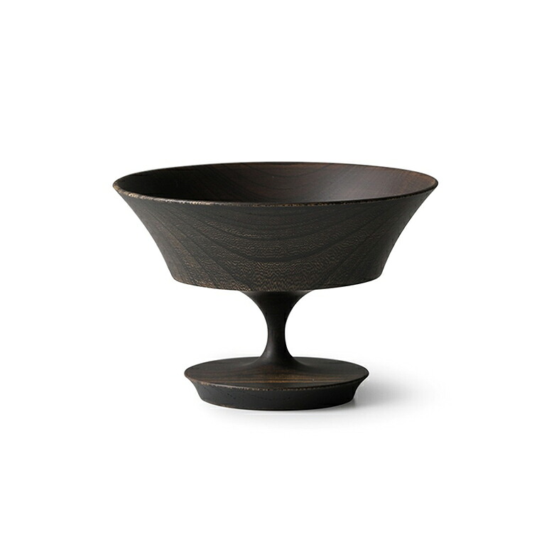 SINAFU デザートボウル羽反 BLACK ＜和食器 / 日本製 / 伝統工芸 / 木製 / モダン / しなふ＞｜TABLE ＆ STYLE