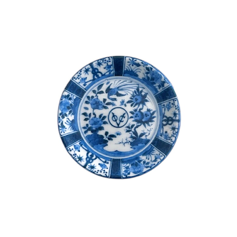 元禄伊万里　芙蓉手染付中皿　幅20.8㎝　東Y7-0704② 元禄伊万里 芙蓉手染付中皿 幅20.8㎝ 東Y7-0704②