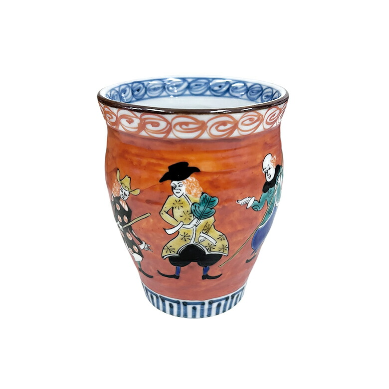 フリーカップ 南蛮人(化粧箱入り) <九谷焼 / 色絵 / 大聖寺伊万里 / ロックグラス / フラワーベース>|TABLE & STYLE