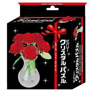 楽天市場】立体パズル クリスタルパズル 6ローズ・レッド ビバリー