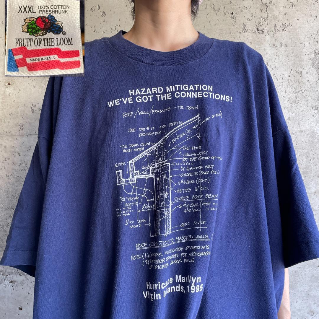 XZ82 Tシャツ ビッグサイズ ロング 90s 4L XXXL 設計図｜福井産米と雑貨 おじま商店