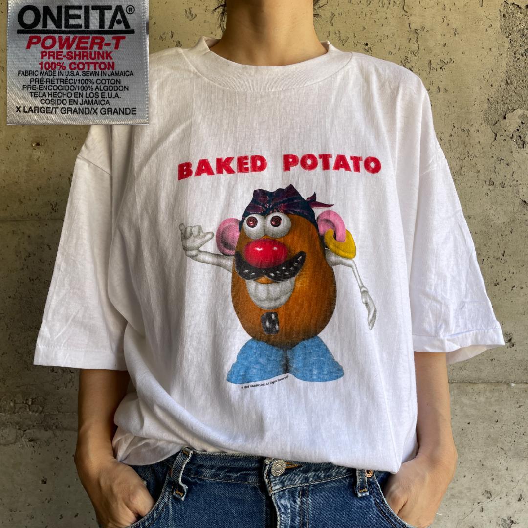 楽天市場】01年 Mr.Potato Head Print S/S Tee 紺 L 00s