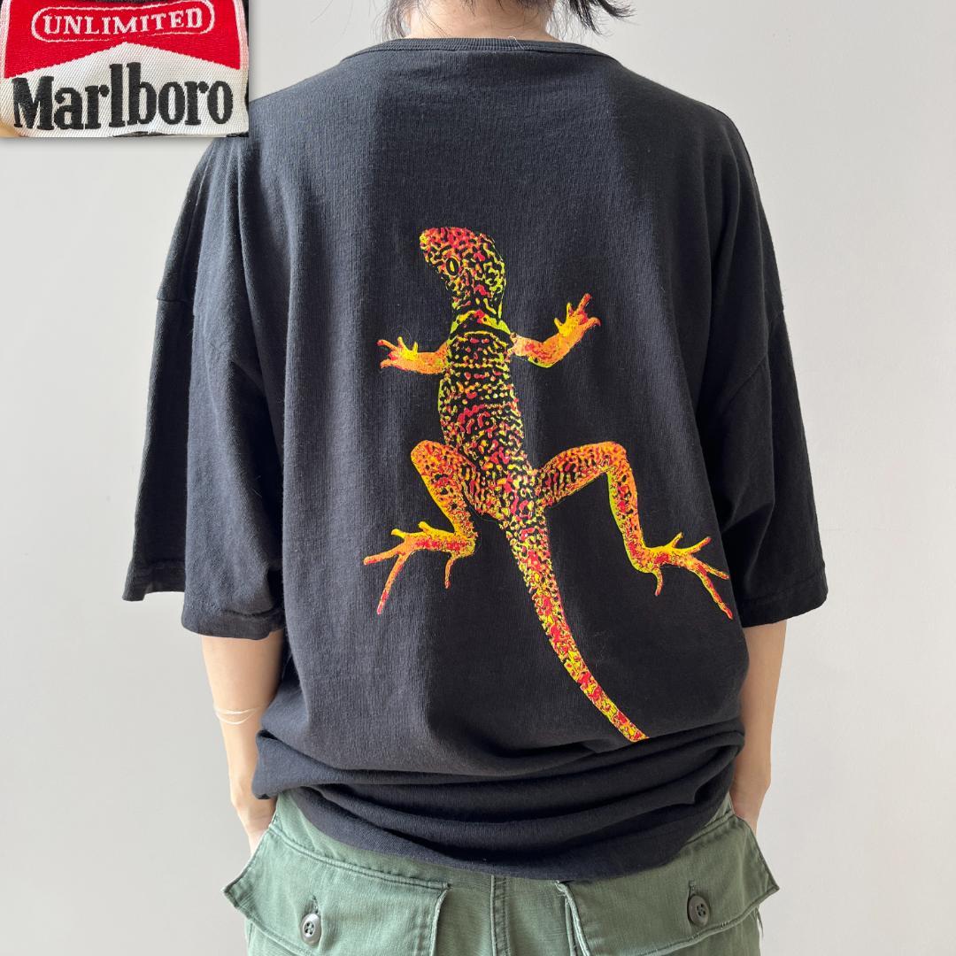 90s Marlboro Unlimited マルボロ リザード　tシャツ Marlboro Lizard Unlimited マルボロ リザード Tシャツ - メルカリ