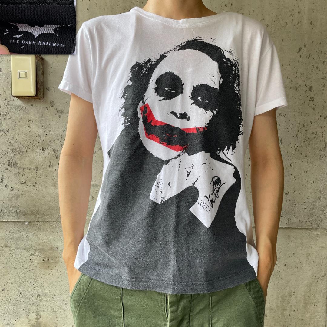 ジョーカー　Tシャツ ヒースレジャー　バットマン　ブラック　古着　ムービーT ダークナイト joker Tee ジョーカー バットマン ヒースレジャー