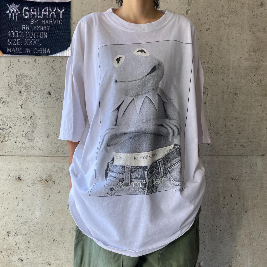 XZ373 Tシャツ 90s CK アド Kermit カーミット パロディ 白