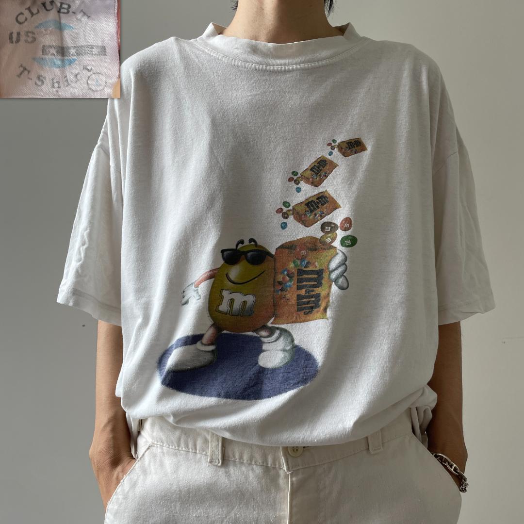 GF685 90s Tシャツ キャラクター お菓子 企業 Mチョコ Msチョコ|福井産米と雑貨 おじま商店