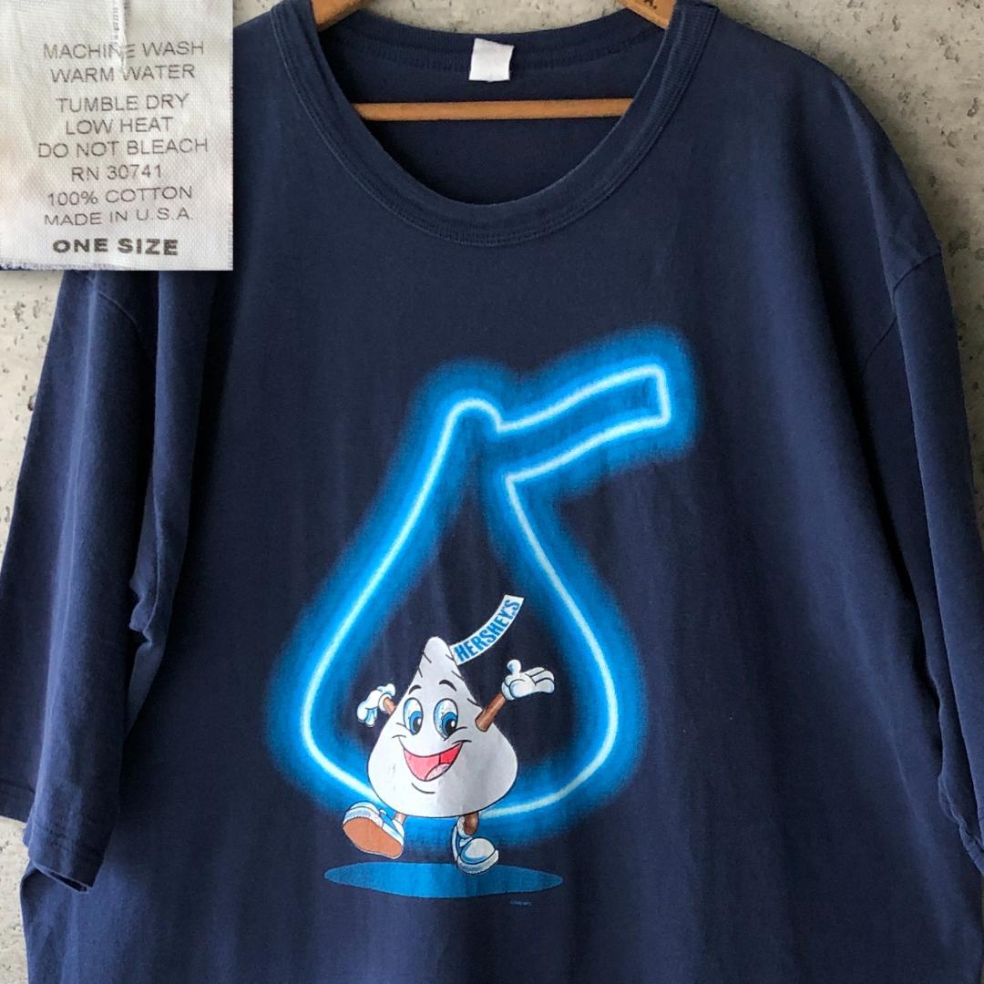 XZ267 Tシャツ 00s 企業T プロモ ハーシーズ チョコ キャラ ワンピ